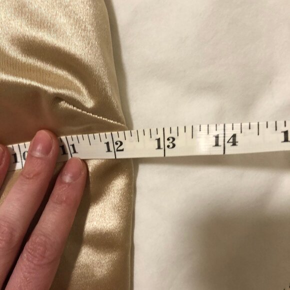 Going Out Gold Satin Backless strappy Crop Top Small - Picture 6 of 7